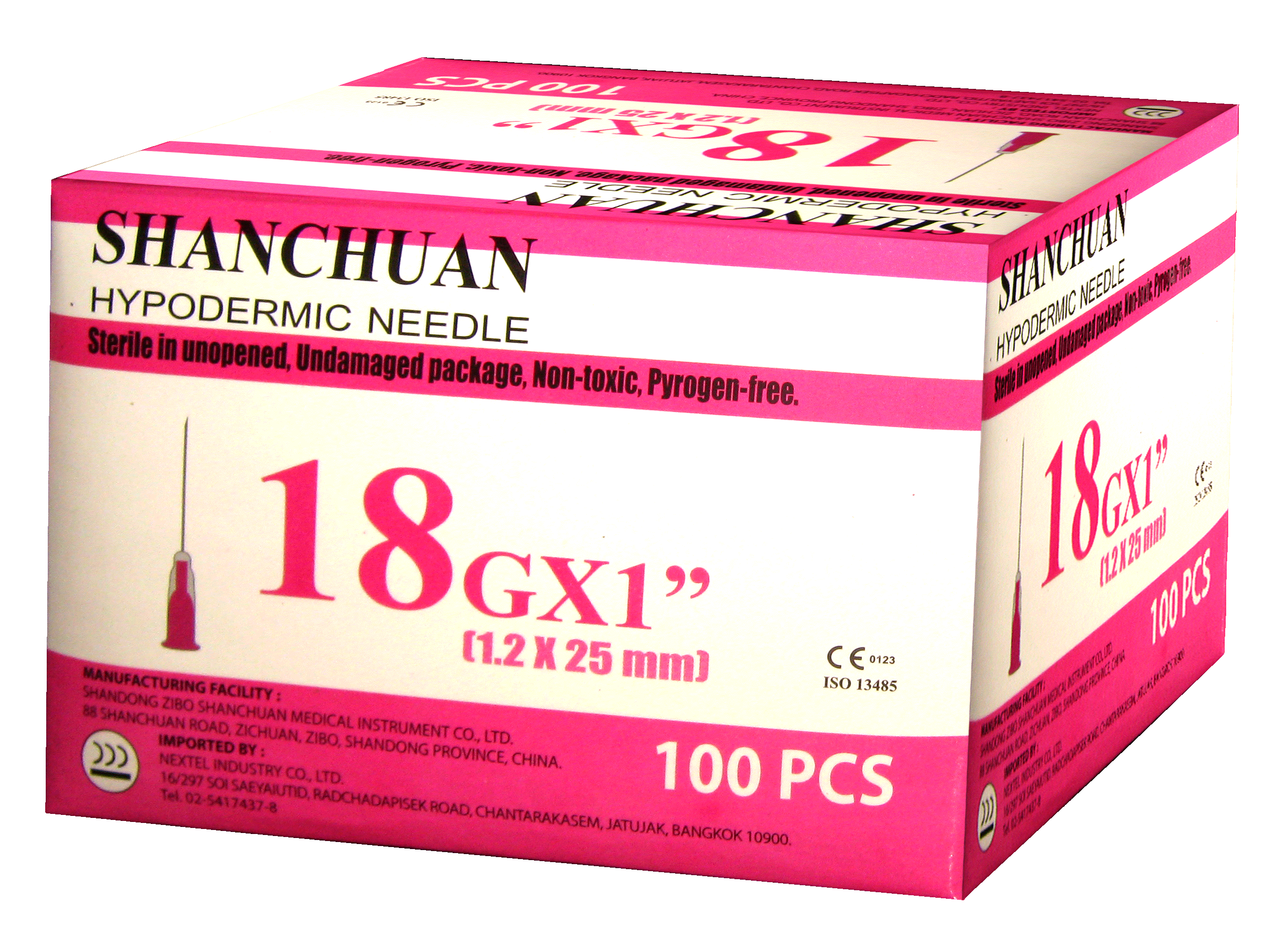 SHANCHUAN (ซานชวน) เข็มฉีดยาพลาสติก เบอร์ 18Gx1" nextelindustry.com